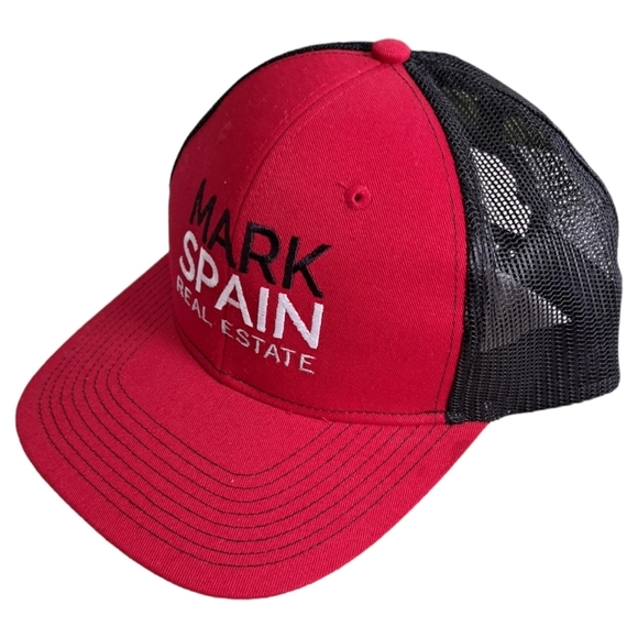 Mark Spain Real Estate Black & Red Snapback Cap NWOT - Picture 3 of 6
